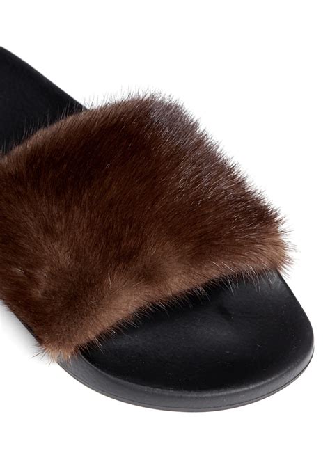 neiman marcus givenchy fur slides|Givenchy Mink Fur Slide Sandal .